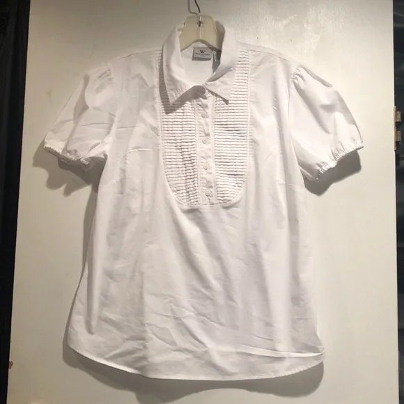 Worthington White Blouse. size large - Picture 3 of 13